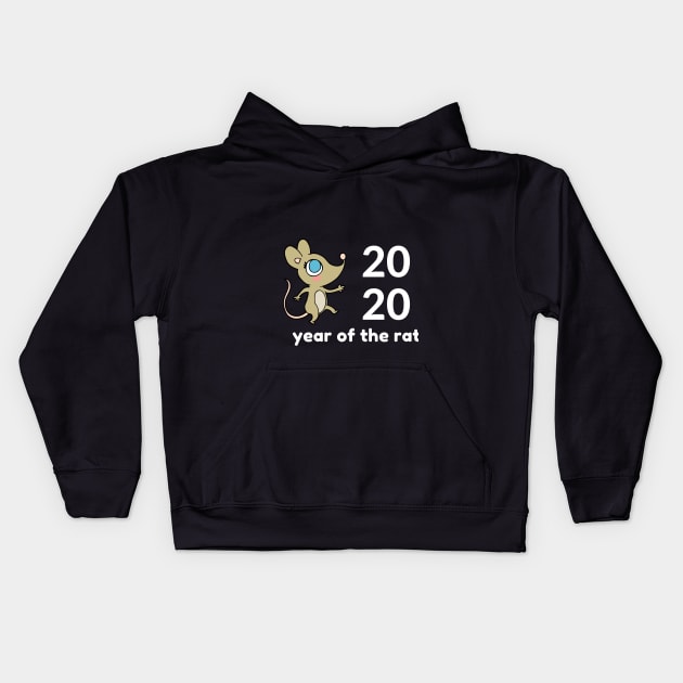 Chinese New Year Shirt, 2020 Year of the Rat Kids Hoodie by MariaB